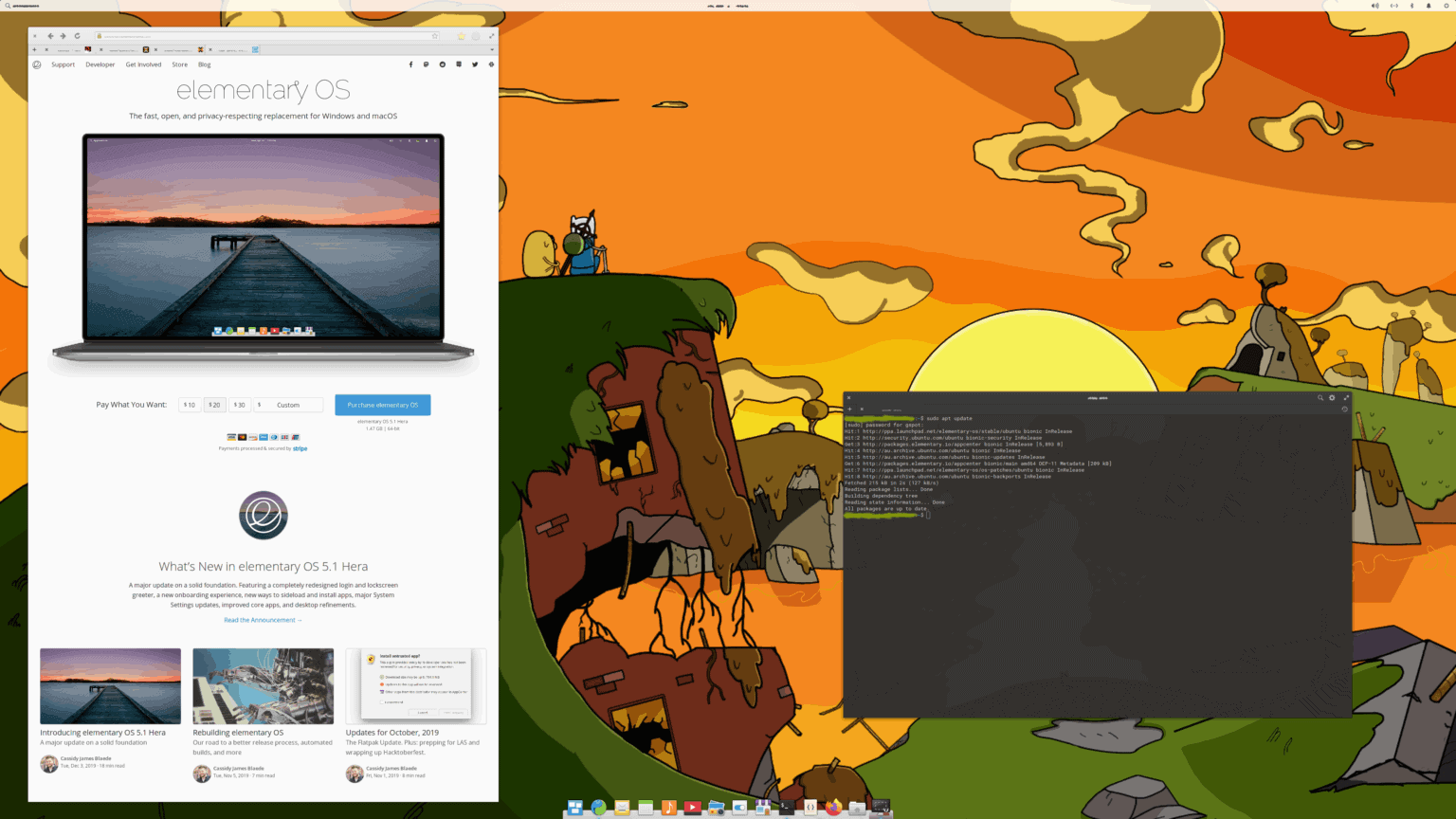 elementary os home screen